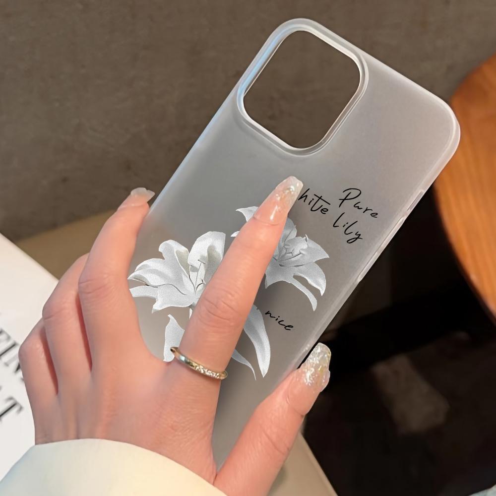 Чехлы для мобильных телефонов iPhone 11 13 15 Pro Max 12 14 Pro Max Чехол для iPhone 16 15 Plus 13 Pro 12 Матовая текстура с рисунком в виде мультяшных цветов