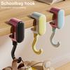 Desk Hook Adjustable Tightness Versatile Plastic Wall Hook Punching Free Traceless Foldable