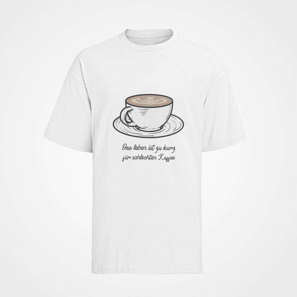Mens Organic Cotton Coffee T-Shirt Mens Womens Tees Top Saying: Life Too Short for Bad Coffee