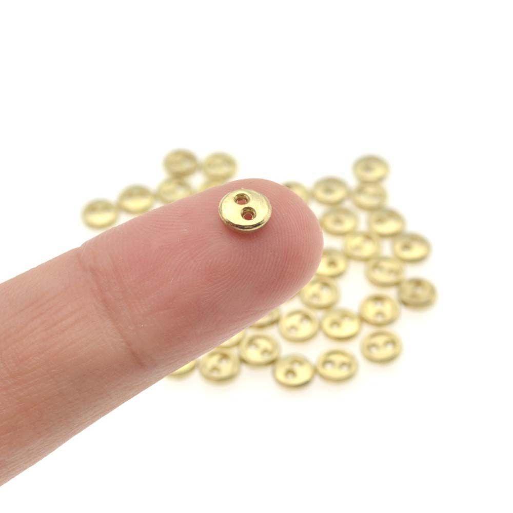 3/4mm 50pcs Metal Handmade Clothing Fabric Sewing Buttons Apparel Sewing Doll Button Round Buttons