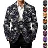 Мужская вельветовая одежда в стиле business casual с принтом на Хэллоуин для вечеринок и повседневной носки