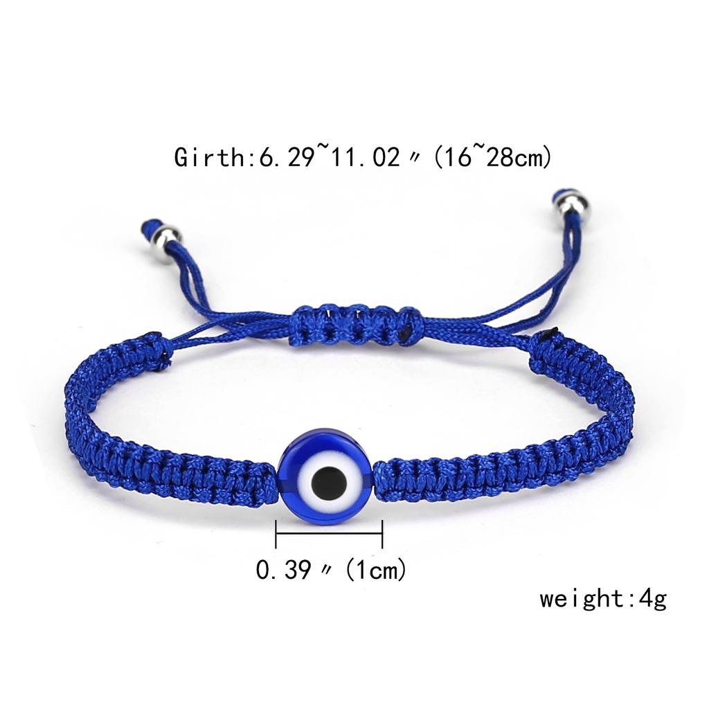 Turkish Blue Evil Eye Handmade Braided Red Black Rope Bracelet For Women Men Lucky Friendship Jewelry Adjustable Couple Bracelet