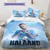 Erling Haaland Pulse Bedding Quilt Set Quilt Cover Pillowcase Home Decoration Birthday Gift (1 * duvet cover + 2 * pillowcase, without core)