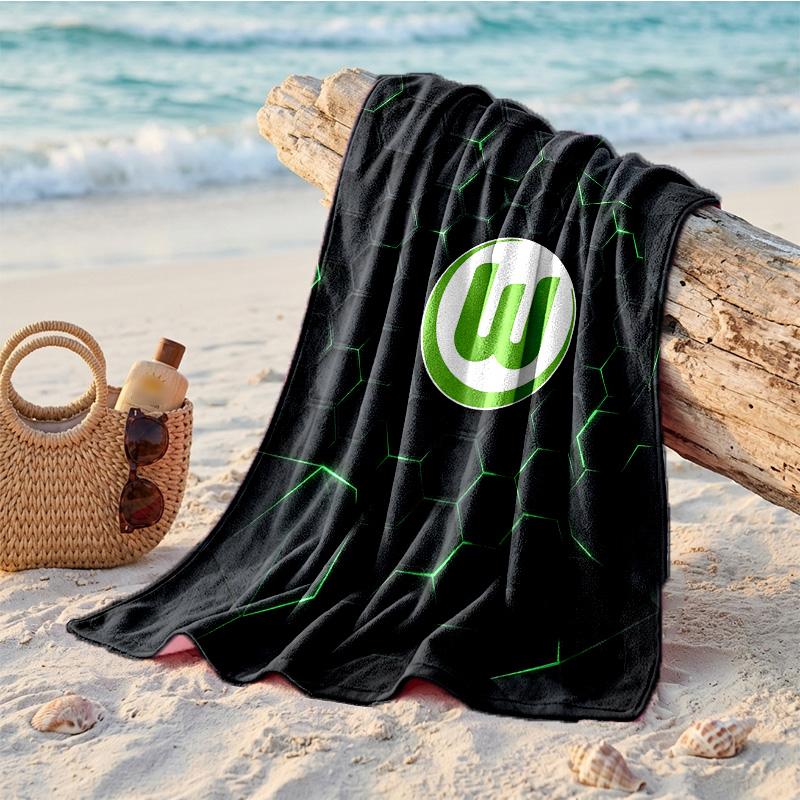 VfL Wolfsburg FC Print Microfiber Beach Towel Quick Dry Absorbent Large Towel For Beach Swimming Travel