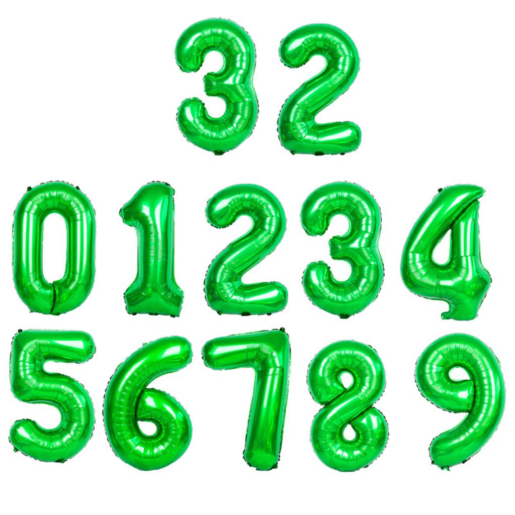 Dinosaur Balloons Set 32Inch Number Foil Balloon Yellow Blue Latex Globos For Boy Kids Dino Theme Birthday Party Decor