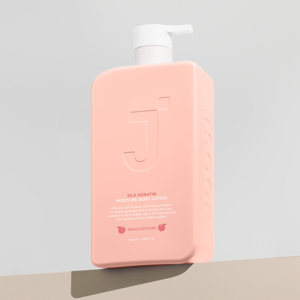 JSOOP Silk Keratin Moisture Body Lotion Peach Edition 1000ml – Korean Perfume Body Lotion for Deep Moisture & Peach Scent