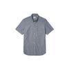 Casual Oxford Short Sleeve Shirt Men Shirts Deep-Sapphire-Blue A2FN6-B68