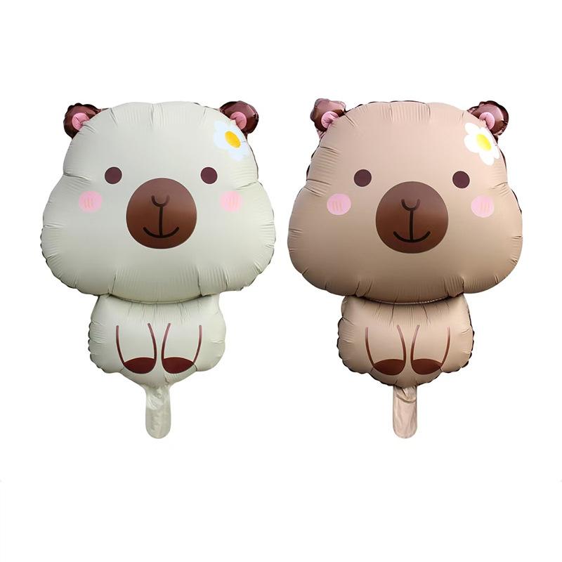 1PC Cartoon Capybara Shape Aluminium Film Balloon Kids Children Birthday Balloon Toy Boys and Girls Party Decoration Supplies