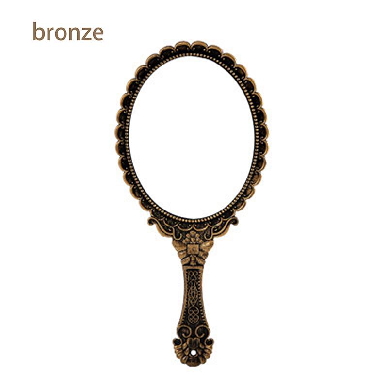 Портативное винтажное зеркало для макияжа, овальное круглое зеркало для рук, благородное восстановление, древние способы, придворное зеркало, инструмент для красоты