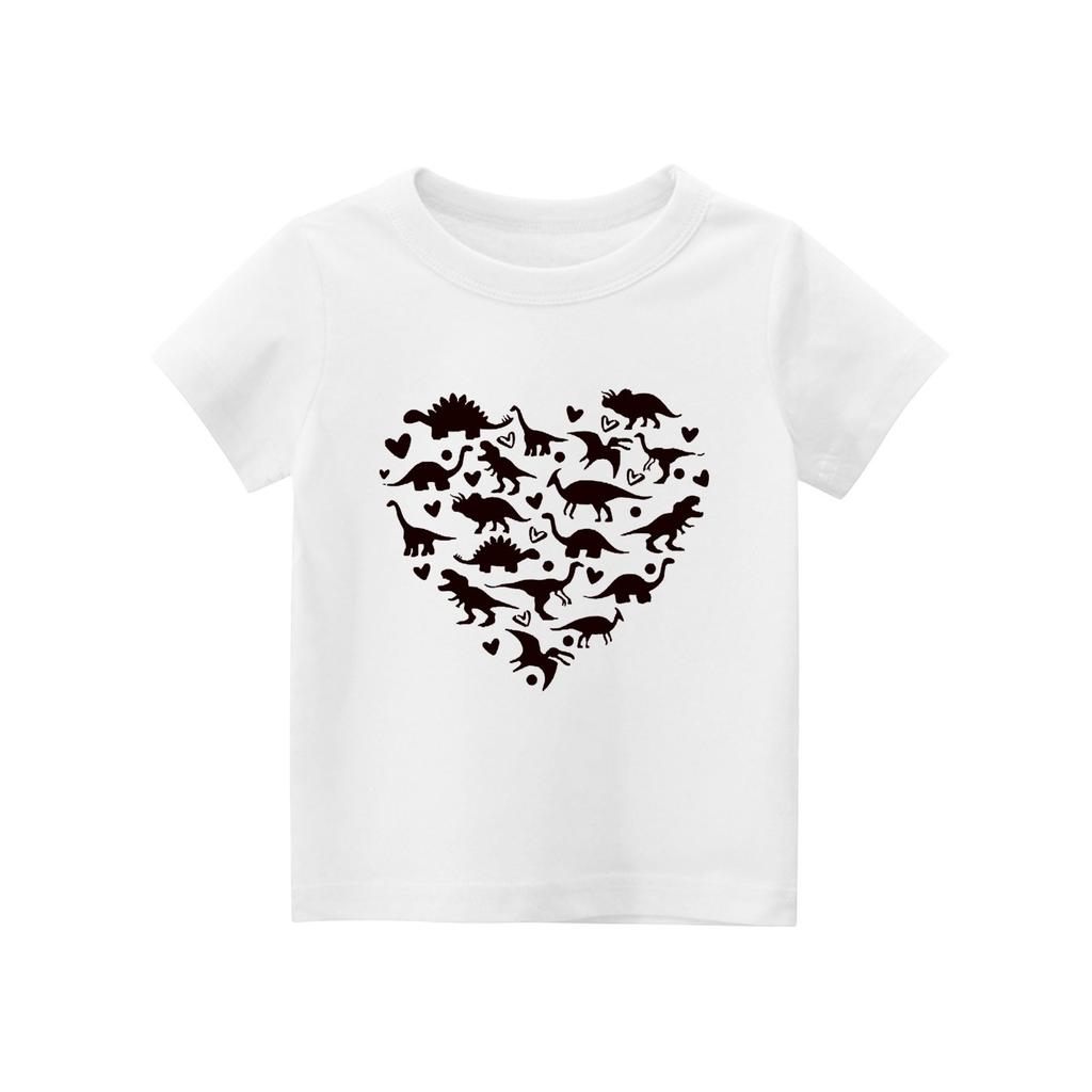 Рубашка на День святого Валентина для малышей, девочек и мальчиков, милые футболки с сердечками, детские футболки на День святого Валентина