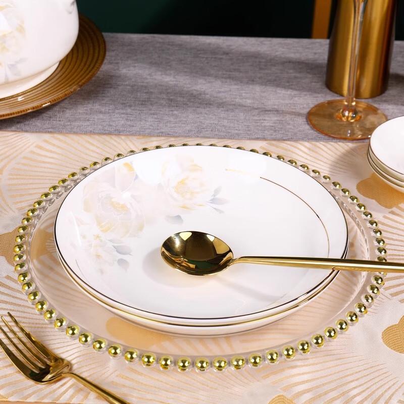 Набор керамических чаш на высокой ножке, расписанных золотом, Tian YAJING, Jingdezhen