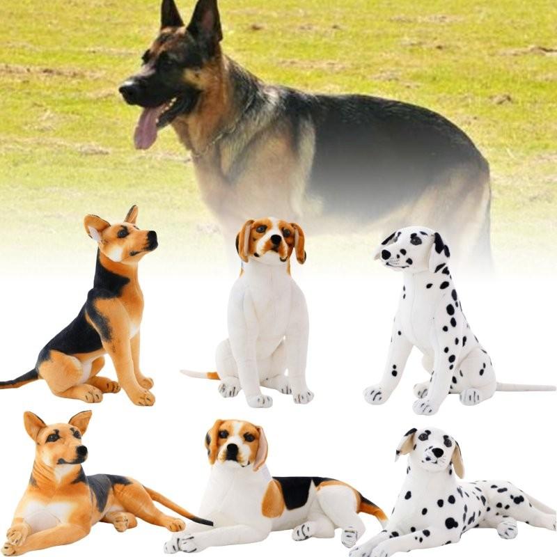 Реалистичная 15,8-дюймовая плюшевая собака-далматин, реалистичная мягкая игрушка для детей