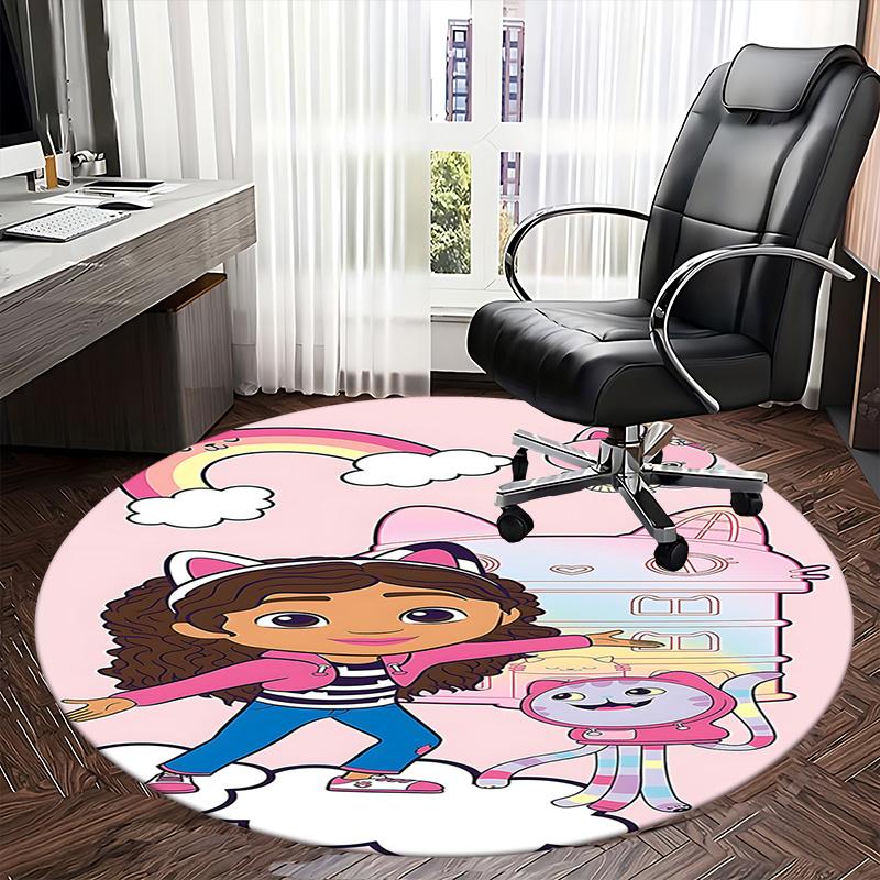 Rainbow Dreams Chair Mat - Round Carpet for Home Decor