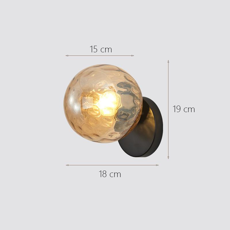 LED Wall Lamps Lighting with Glass Ball for Bedroom Living Room Indoor Wall Lights for Aisle Corridor Interior Wall Sconce