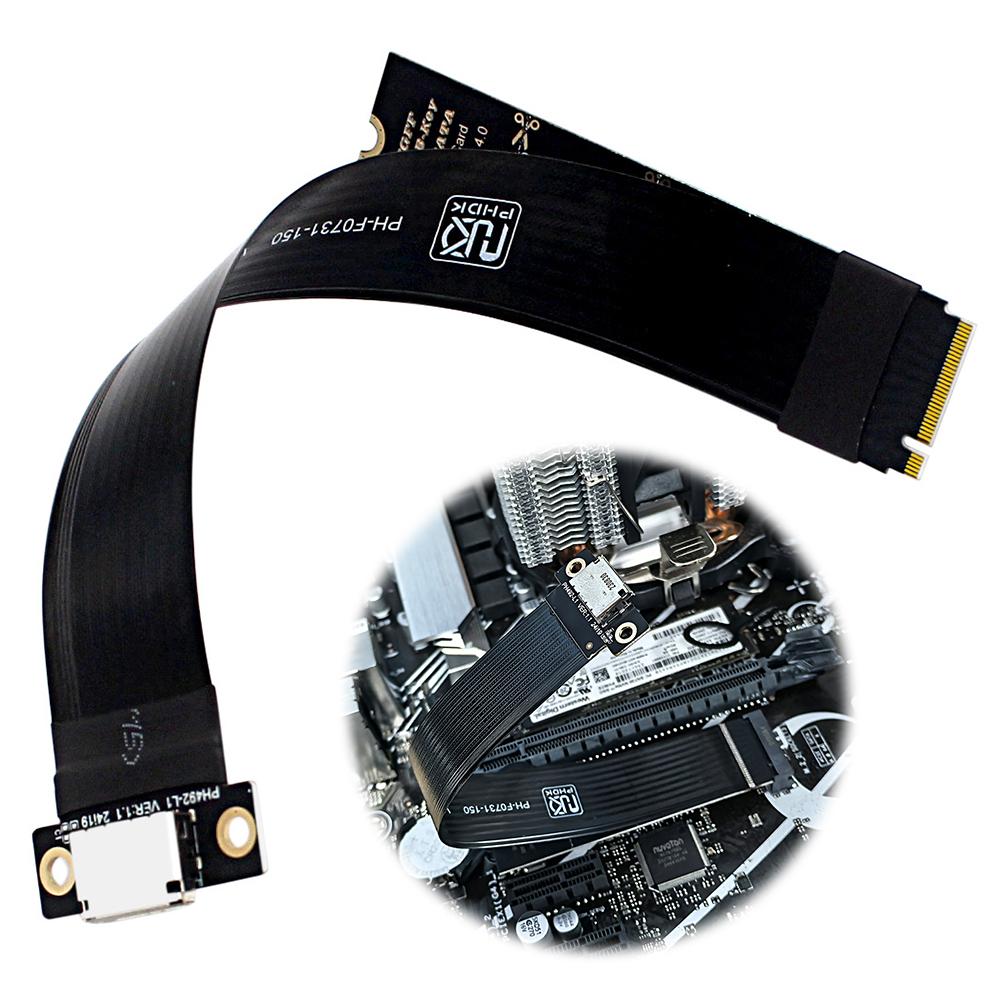 M.2 NVMe To Oculink Adapter Cable Laptop External Graphics Card Extension Cable for Stable Transmission in Gaming PC