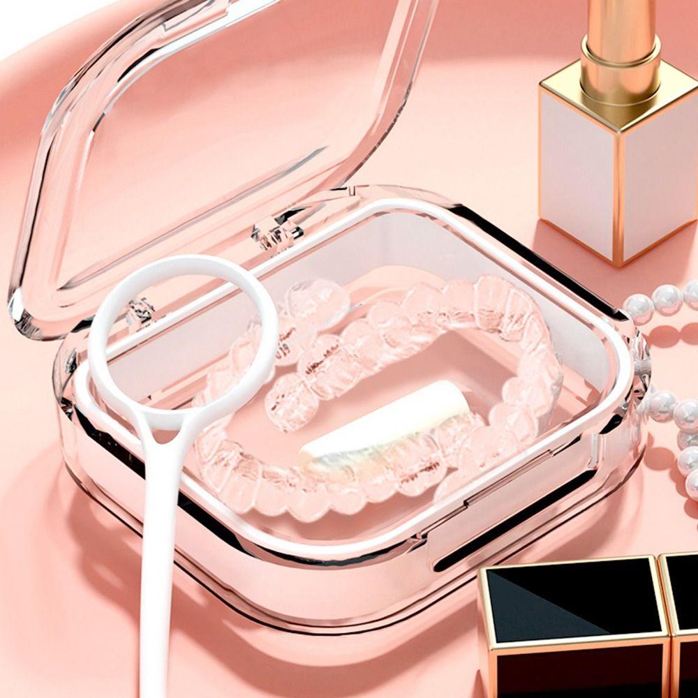 Новый держатель для коробок Прозрачная коробка для хранения зубных протезов Коробка для брекетов Футляр для зубных протезов Контейнер для каппы