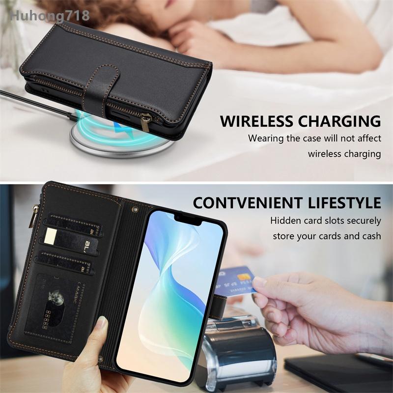 Zipper Leather Case For Blu View 5 Pro Speed B1550VL Bold K10 K50 G53 G54 G64 C9 5G Wallet Cover Casing