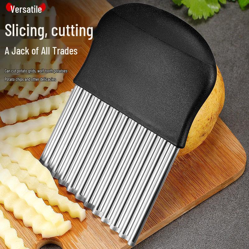 Wolf Tooth Potato Wave Cutter: Julienne & Cube Slicer for Vegetables