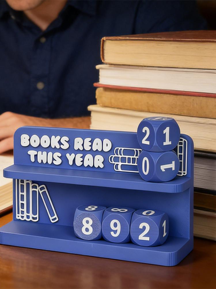 Знак "Книги, прочитанные в этом году" 3D-печатное настольное украшение Читательский вызов Отслеживание книг для читателей Женщины Книголюбы Библиотекари