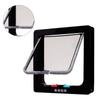 Cat Door Wearproof Automatic Window Closure Function Cat Interior Exterior Door for Pet Cat Dog Black L