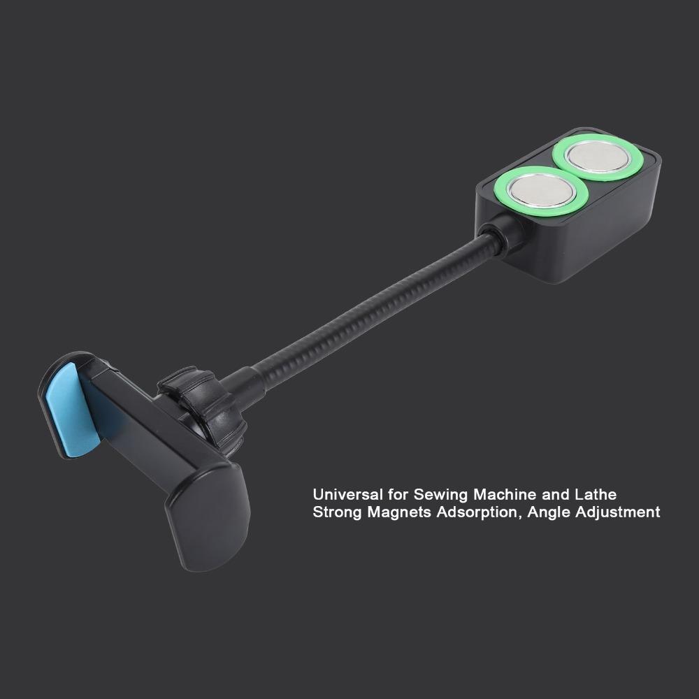 Powerful Magnetic Attachment Double Magnets Phone Holder Flexible Arm Plastic Flexible Neck Cellphone Stand Adjustable Stand