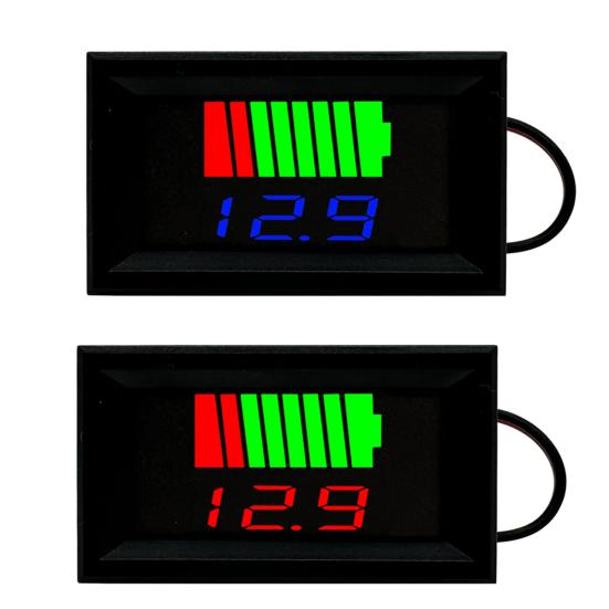 Измеритель емкости аккумулятора 12–60 В, светодиодный цифровой дисплей, предупреждение о низком энергопотреблении, 8-ступенчатое разрешение мощности, индикатор емкости аккумулятора, бытовой аксессуар