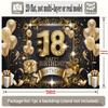 Двумерный баннер-фон для 18-летия "Черное золото" - Фотофон "С Днем Рождения 18 лет"