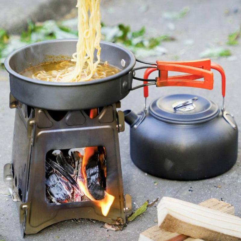 Металлическая дровяная печь Складная карманная печь Кухонные горелки Печи для кемпинга и походов Походная посуда для пикника
