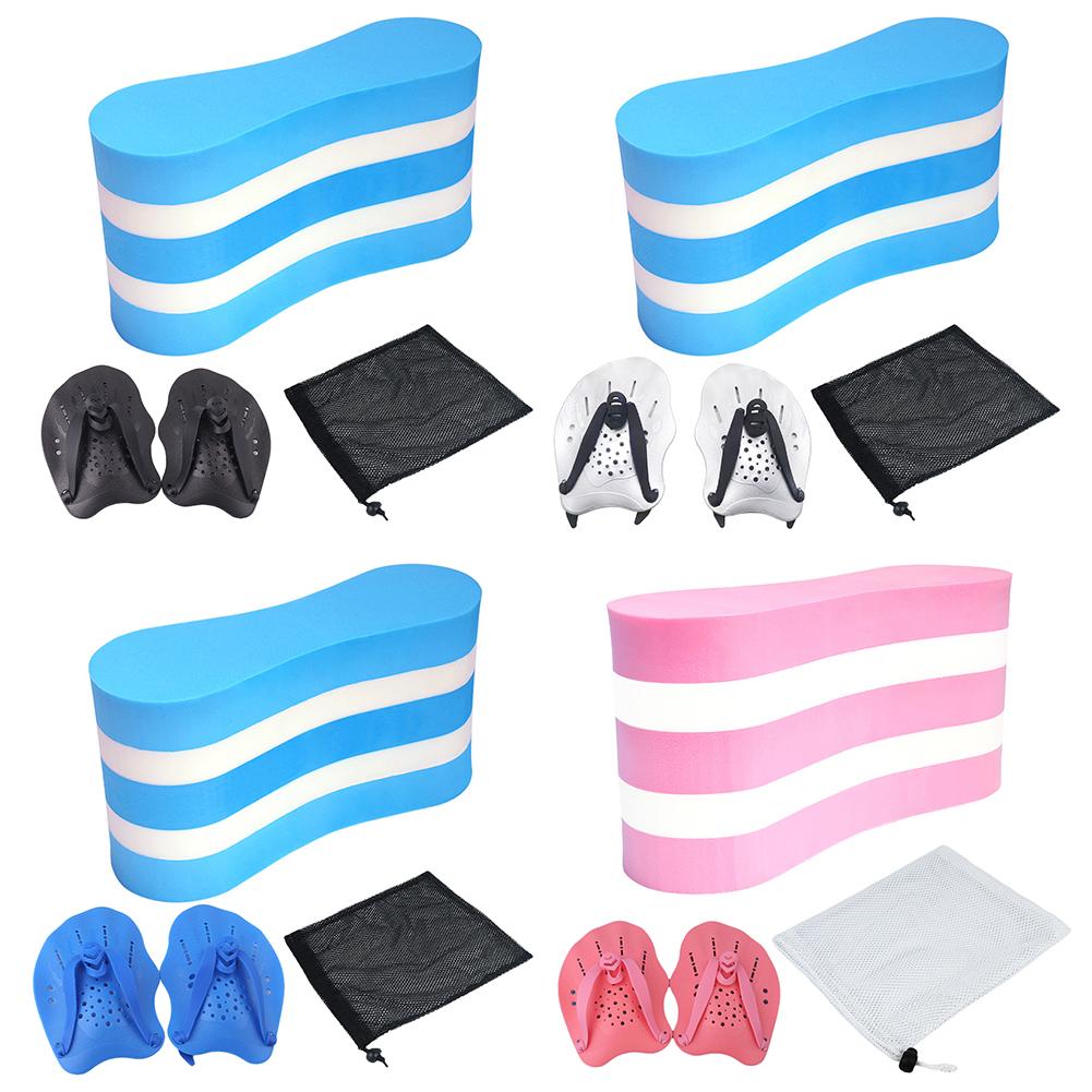 Тренировочный буй для плавания Регулируемый ремешок Ручные лопатки Легкое тренировочное оборудование для плавания 5-слойный буй для бассейна