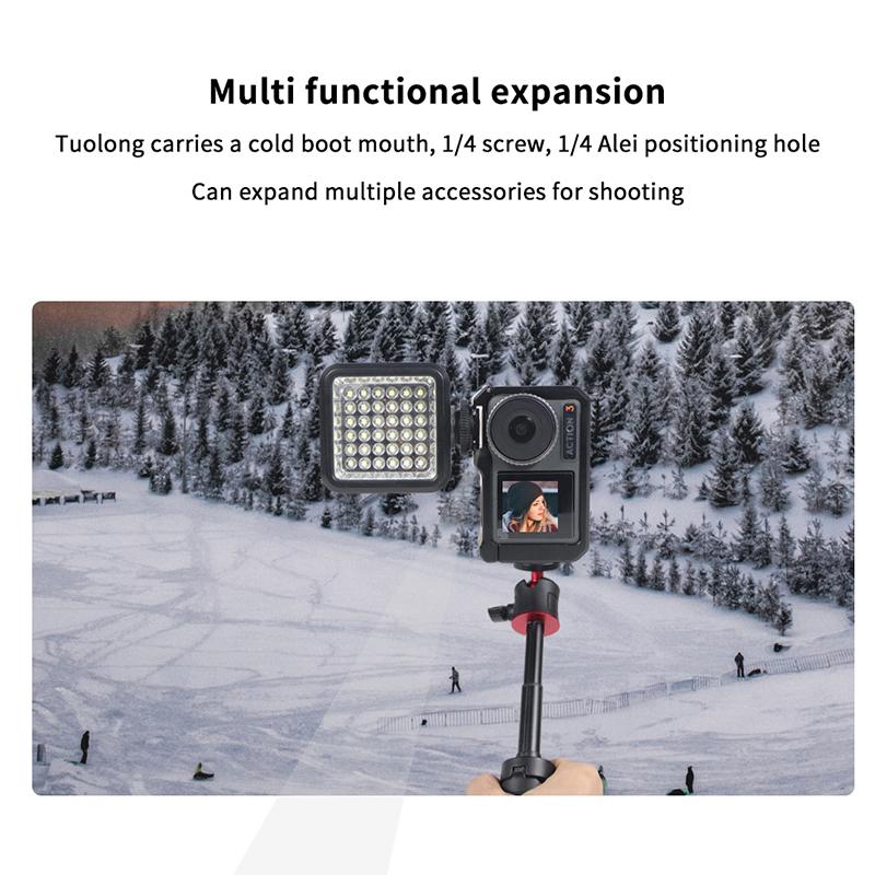 Спортивная камера металлическая защитная рамка для клетки кролика Dji Action 5 Pro/4/3 быстросъемное крепление для камеры Dji Action 5 Pro