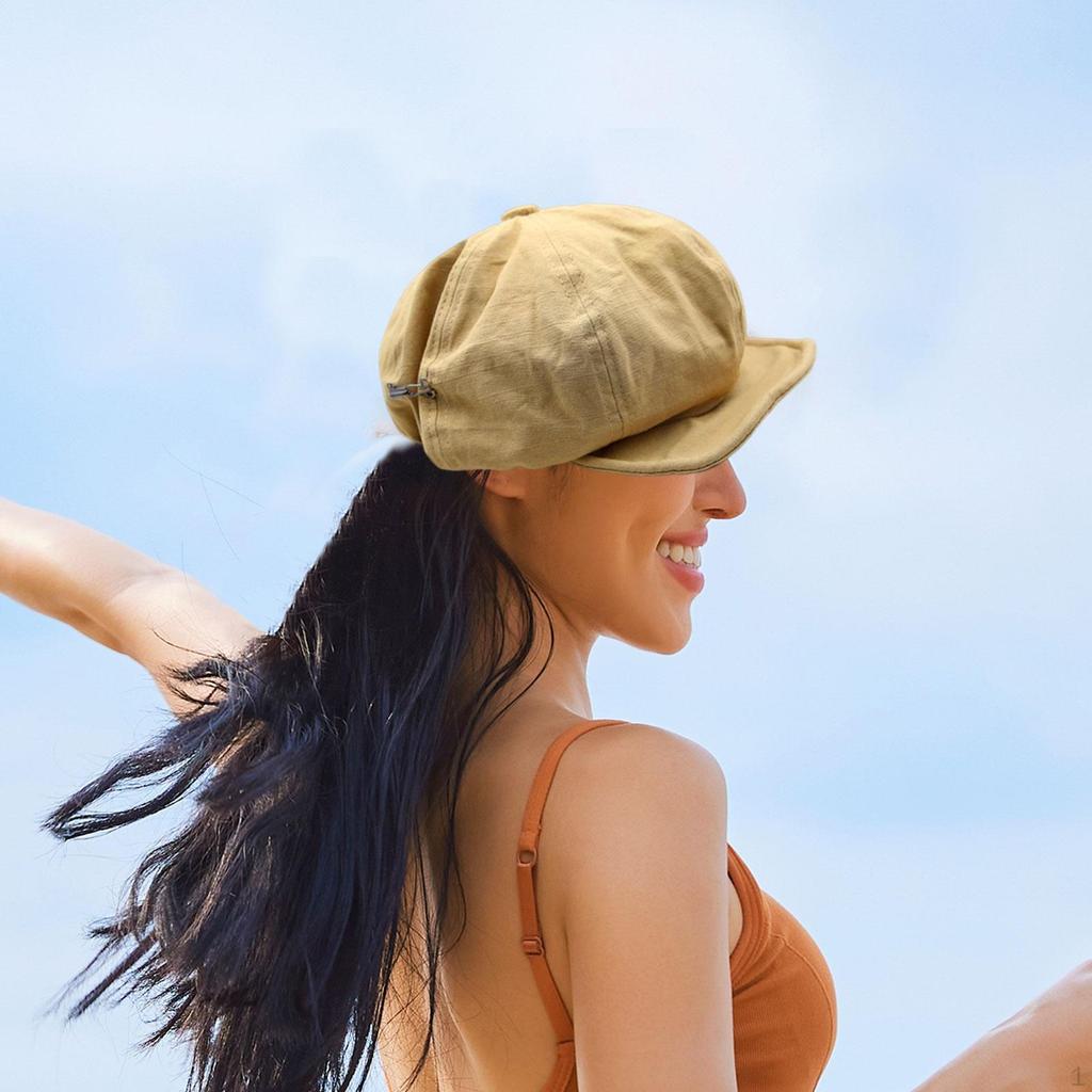 Retro Design Hat for Women Accessories Slouchy Breathable with 6.5cm Brim