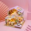 CRESYMME Dollhouse Miniature Wooden 3D DIY Handmade for Adults Kit, Puzzle, (Honey-Colored Time)