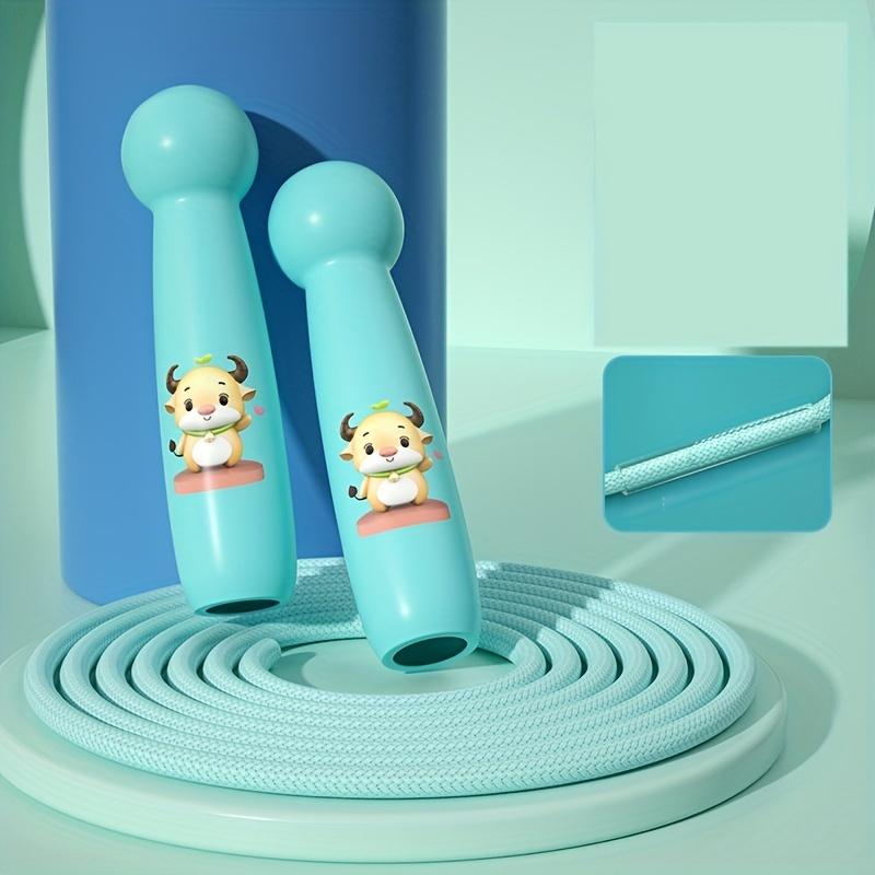 1 Piece Cartoon Skipping Rope for Kids – Non-Knotted, Durable Cotton, Adjustable Length for Elementary Students & Beginners