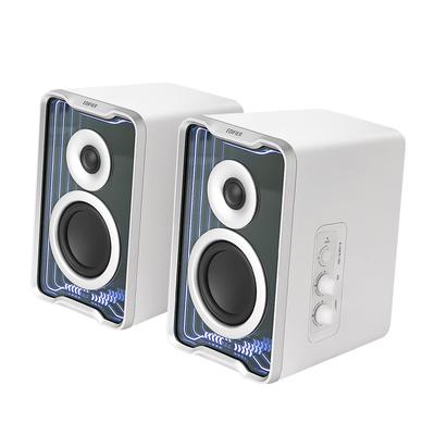 Edifier QR30 Bluetooth для ПК, RGB-подключение, Специальный белый динамик, 5.4 Динамик, Компактный, 30 Вт, Многоточечное подключение, 63 Гц-20 кГц, Легкий, 3-полосный
