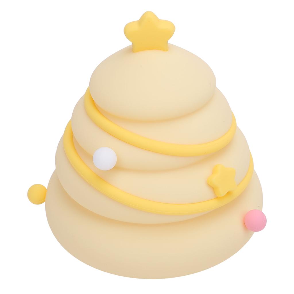 Xmas Tree Night Light Decor Silicone Cute Nursery Nightlight 3 Level Dimmable Rechargeable Bedside L