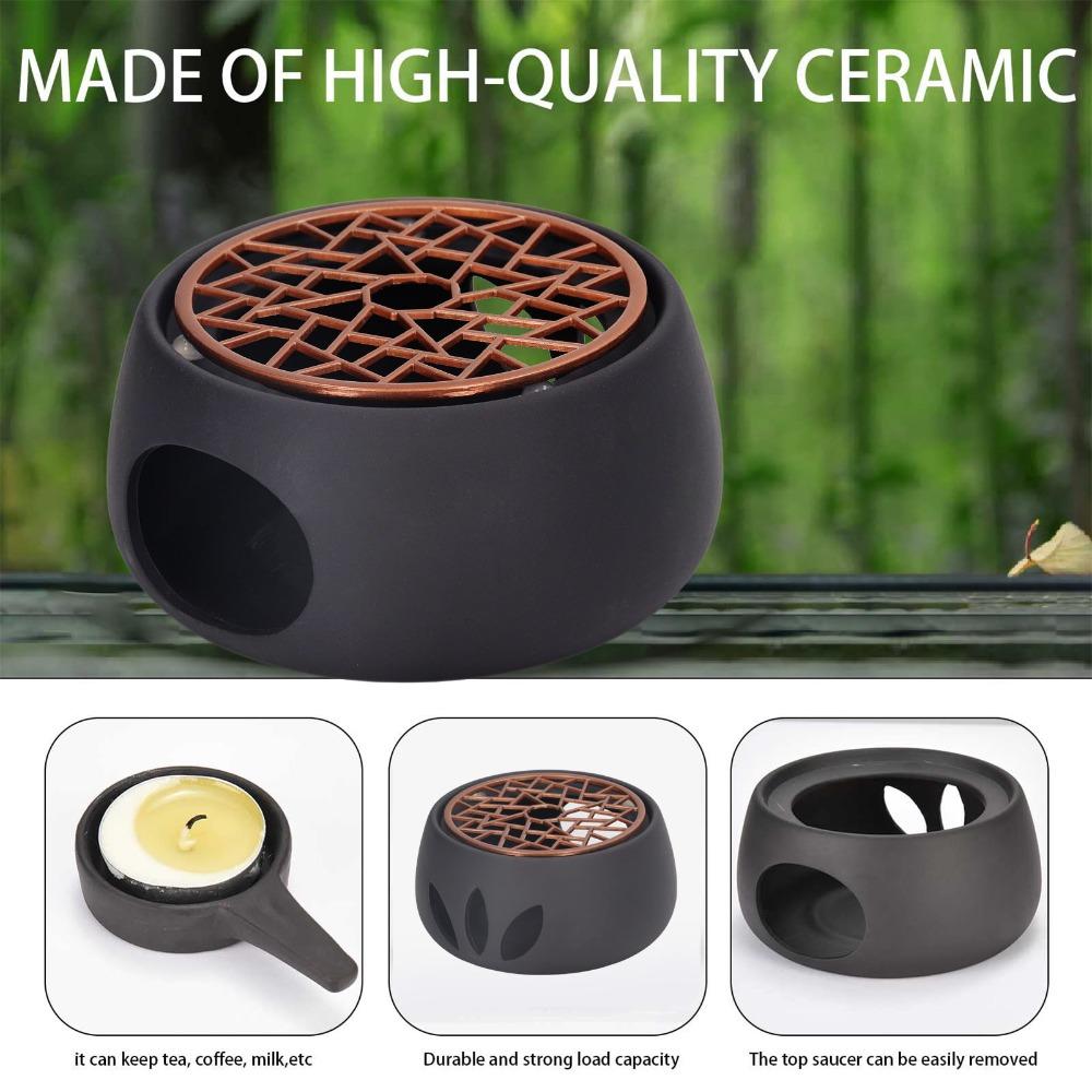 Purple Iron Pad Ceramic Teapot Warmer Ceramic Material Teapot Warmer Base  Heating Coffee