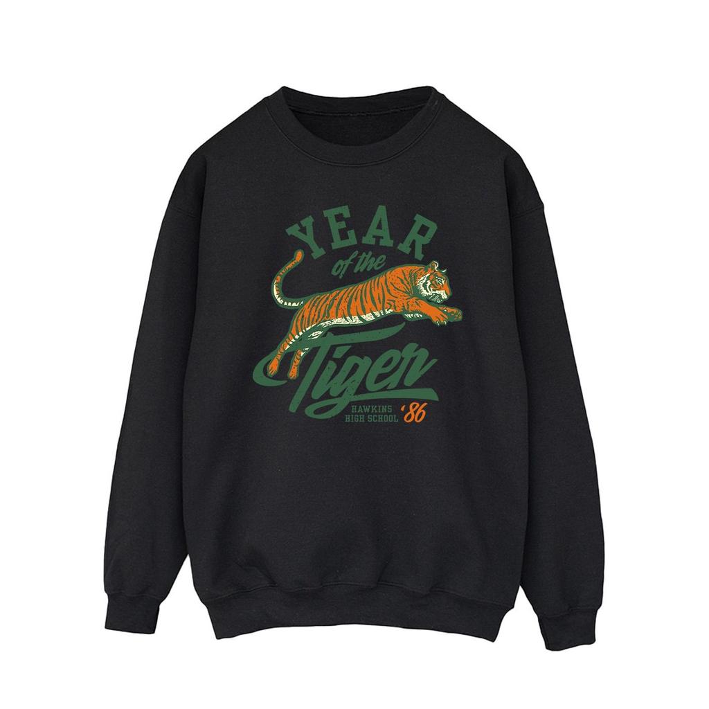 Netflix Mens Stranger Things Hawkins Year of The Tiger 86 Sweatshirt