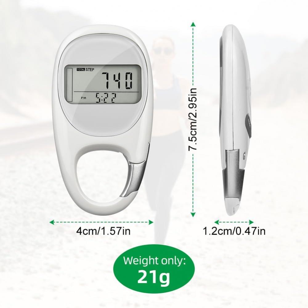 3D Pedometer with Clip, Pedometer for Walking, Large Screen Pedometer, Accurate Pedometer, Calorie Consumption, for Walking, Running, Sports