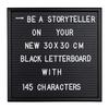 Relaxdays Tableau À Lettres, 145 Signes, Chiffres, Caractères Spéciaux, 30 X 30 Cm, Panneau À Rainures, Plastique, Noir