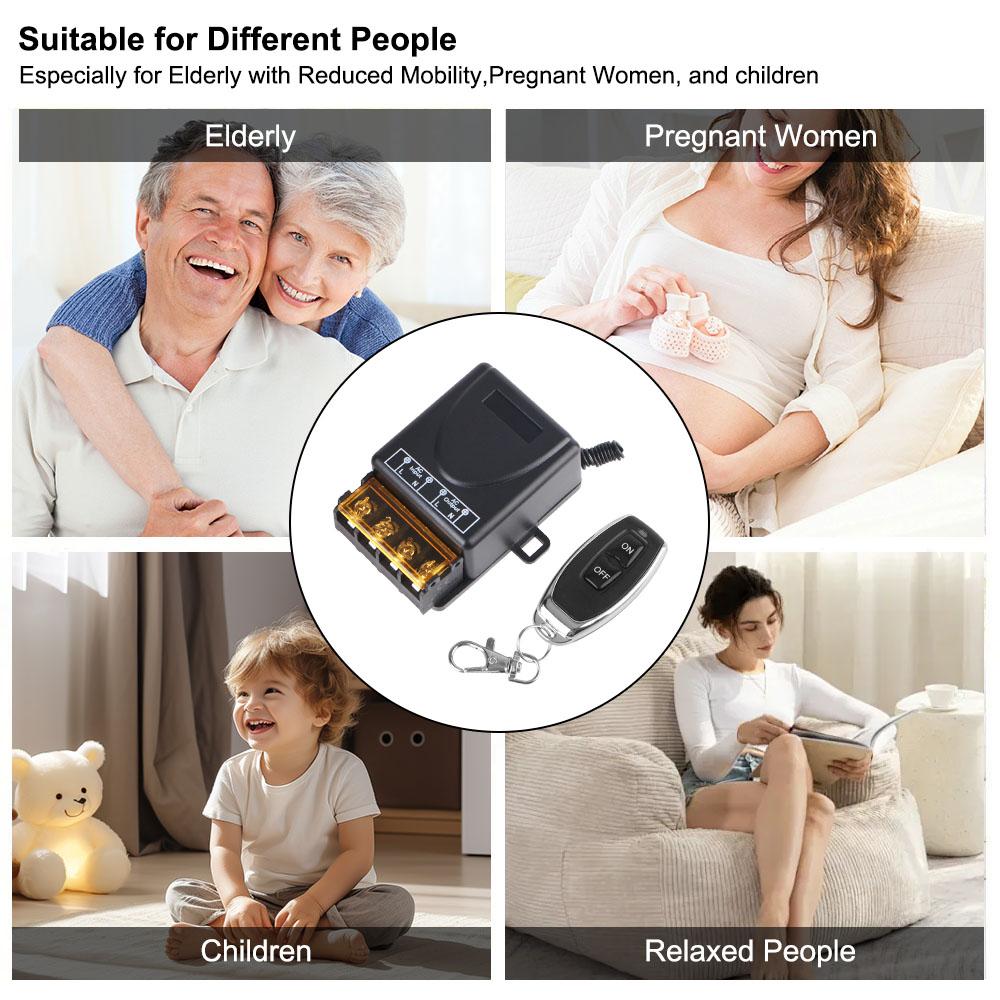 30A Управление Вкл-Выкл DC12-72V/AC85-265V RF433Mhz Реле Водяного Насоса Переключатель Дистанционного Приемника Лампы Настенный Светильник Выключатель Беспроводной