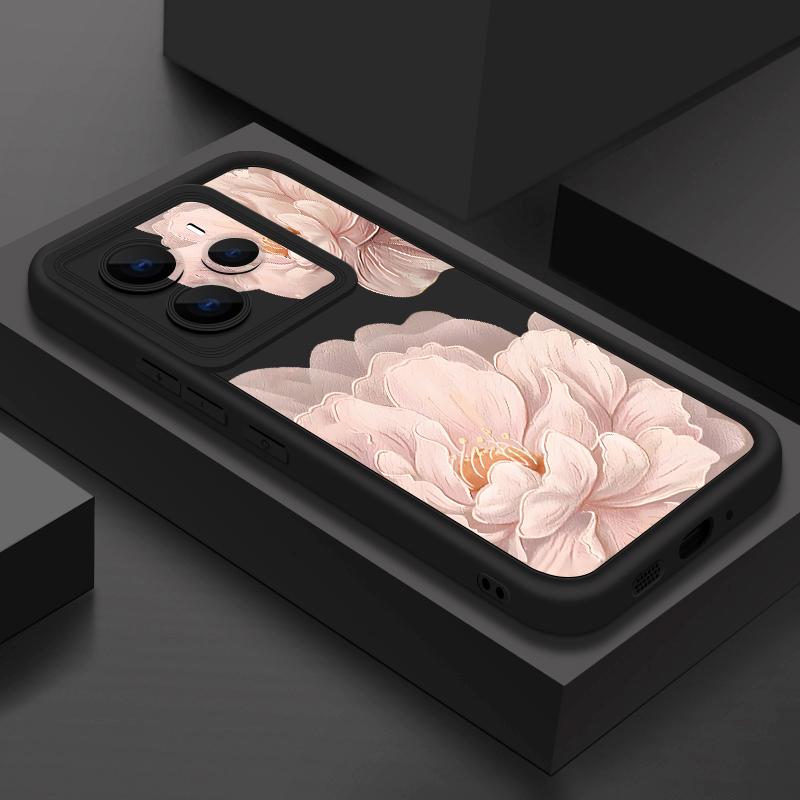 Розовый Цветок Пиона Чехол для Телефона Для Xiaomi Redmi Note 15 14 13 Pro 4G Note 13 14 Pro Plus 5G Ударопрочный Мягкий ТПУ Силиконовый Чехол