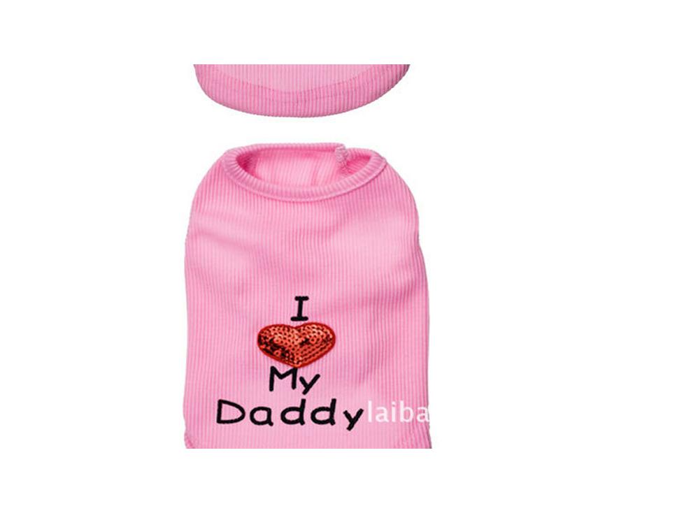 Pet Dog Clothes - Daddy & Mommy Ribbed Vests, 4 Styles for Spring, Summer, Autumn