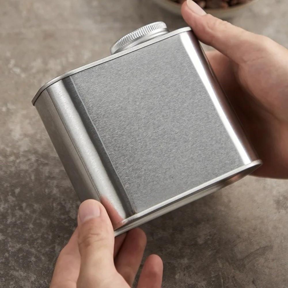 Large-capacity Coffee Bean Storage Box Square Storage Iron Can New Coffee Sealed Cans