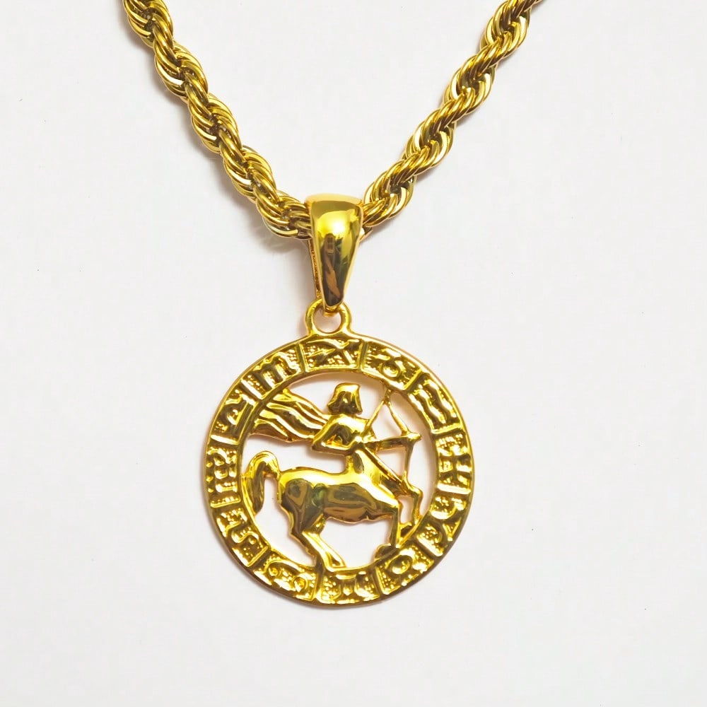 Астрология 12 Созвездий Гороскоп Зодиак Подвеска на Шнурке Ожерелье 22" для Женщин Мужчин