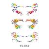 Geometric Pattern Eyeshadow & False Eyelash Tattoo Stickers for Party Makeup