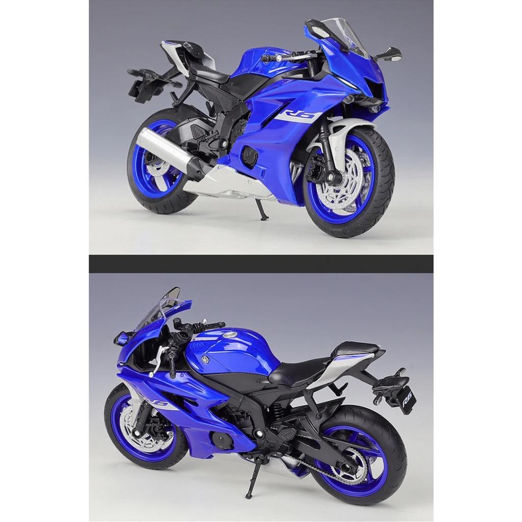 Welly 1/12 Yamaha YZF-R6 YZFR6 2020 Модель мотоцикла Игрушечный транспорт Коллекция Автобайк Амортизатор Внедорожник Автоцикл Игрушки Машина