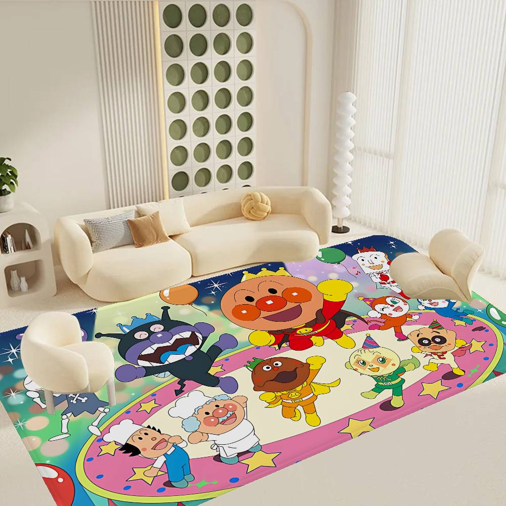 Cartoon A-Anpanmanes Anime Kitchen Mat Kids Room Bedroom Decoration Balcony Anti-Slip Doormat Living Room Alfombra