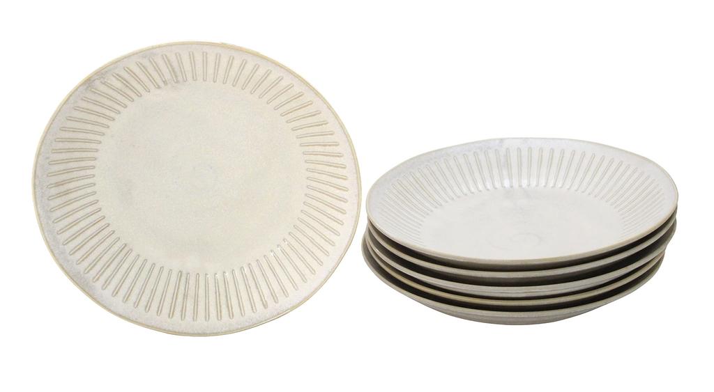 Castle Enterprises Old House Cafe Series: Lightweight Soup Plates, 23cm Diameter, Matte White Titanium, Set of 6, Perfect for Any Dish