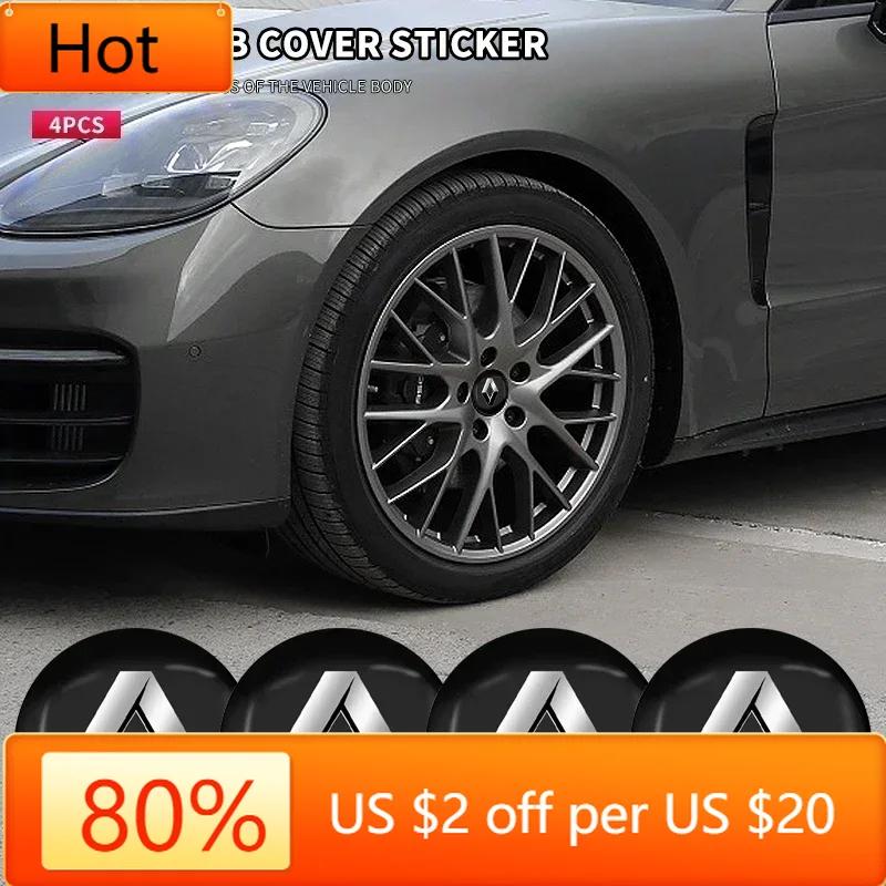 Interior Stickers 56mm Car Styling Wheel Center Cover Sticker Hub Cap For Renault Clio Koleos Megane Espace QM6 Kadjar Captur Sc