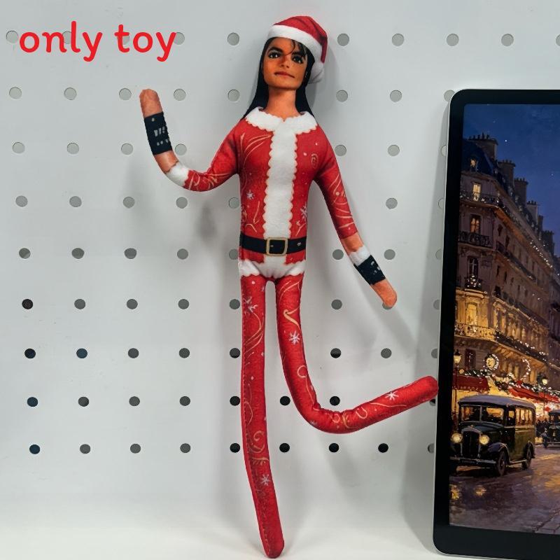 Michael Jackson Christmas Collection Plush Figure With Wire Frame For Festive Decoration